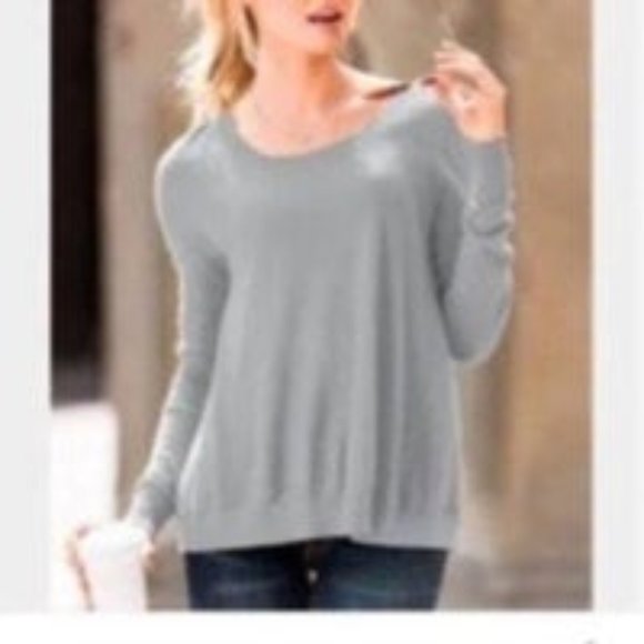 VICTORIA'S SECRET BLACK RABBIT HAIR SWING SWEATER NWOT XS/S - Picture 3 of 10